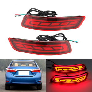 ไฟสะท้อนแสงกันชนหลังแบบ LED สำหรับ Toyota Corolla <span class=keywords><strong>Altis</strong></span> ปี 2014~2018 สำหรับ Lexus GS250 ES250 ปี 2014~2017 ไฟเบรก ไฟเลี้ยว - Product Image 1