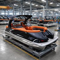 Yacht de Luxe Innovant pour 12 Personnes avec Fonctionnalités de Sécurité Avancées, en Aluminium, 200 CV, Console de Luxe, Plateforme de Bain Sportive à Arche, Idéal pour la Famille