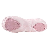 Chaussures de ballerine de danse de ballet rose UE et US semelle plate fendue avec ruban pour filles et garçons (enfant en bas âge/petit enfant/grand enfant)