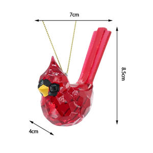 Ornement cardinal oiseau rouge cadeau décorations suspendues décor <span class=keywords><strong>de</strong></span> fenêtre en cristal acrylique avec ornement d'arbre <span class=keywords><strong>de</strong></span> Noël - Product Image 2