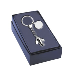 Llavero de Metal con Forma de Avión, Acabado Plateado, Diseño de Aviación, Regalo para Entusiastas de los Viajes - Product Image 2