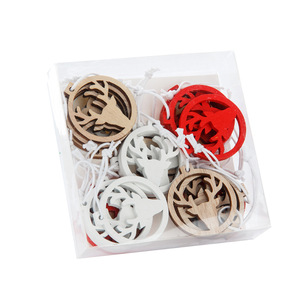 24pcs High Quality Christmas Tree Decoration Wooden Hanging Snowflake Pendant New Cross-Border Christmas Decorations - Product Image 6