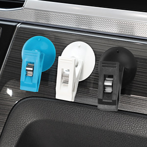 Multifunctional Suction Cup Car Glasses Clip 35x30mm Ticket <b>Holder</b> Windshield Mount Plastic Blue Pair - Product Image 4