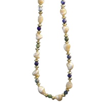 Collier en perles de coquillages naturels, design géométrique irrégulier vintage, bijoux de niche, vente en gros Zooying