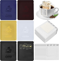 Sachet d'emballage pour café filtre, pochette extérieure en film couleur personnalisée, sac en plastique haute durabilité pour café et thé