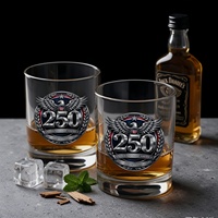 Verre à whisky vintage épais réutilisable de 300 ml, verre à whisky personnalisé avec logo, tasse gravée au laser