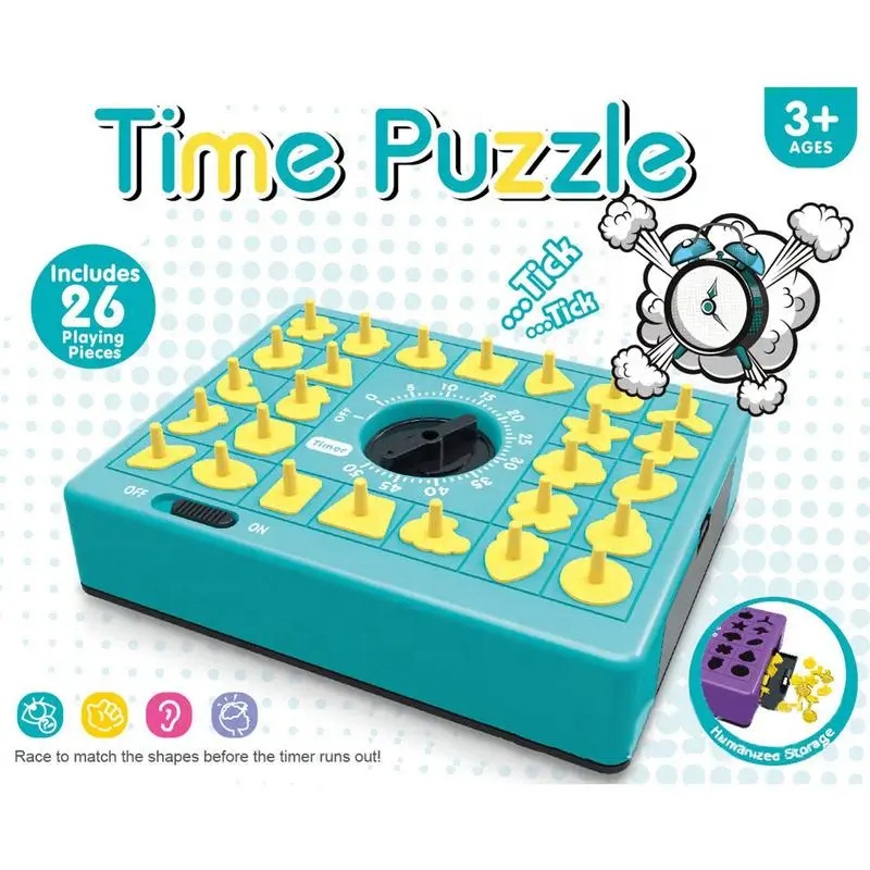 Bambini forma di corrispondenza Pop-Up vassoio giocattolo per bambini Time Board Puzzle Set giocattolo con Timer per la famiglia a bordo di smistamento gioco per bambini