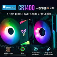 Refroidisseur de processeur JONSBO CR1400 92 mm RGB PWM à roulement fluide en cuivre et aluminium, 4 caloducs, silencieux, amovible, compatible Intel LGA 1851/1700/1200/1151