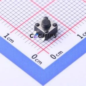 YTS1H0152TBG00 Tactile Switch SMD-4P,4.5x4.5mm Switch Single Pole Single Throw Round Button 2.5N Vertical Mount - Product Image 1