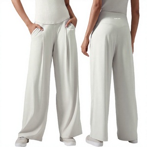 High Waist Wide Leg Yoga <b>Leggings</b> Printed Workout Pants Elastic Waist Ankle Length Quick Dry <b>Women</b> Gym Trousers - Product Image 4