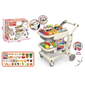 Chariot de courses universel à double couche avec <span class=keywords><strong>tablette</strong></span> intelligente <span class=keywords><strong>pour</strong></span> supermarché - Product Image 4