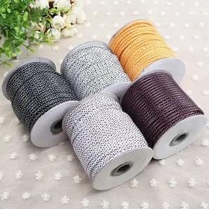 Custom wholesale pure cotton and polyester round flat 1mm-20mm wax cord wax rope korean rope