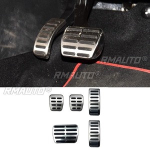 แผ่นรองแป้นเหยียบรถยนต์สำหรับ Volkswagen Golf 4 Polo 6R 6C 9N Lavida Jetta ป้องกันการลื่นไถล ทำจากสแตนเลส สำหรับแป้นคันเร่งและเบรก - Product Image 1