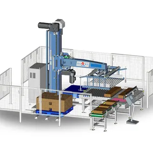 YCTD Casing Palletizer Menyusut Otomatis, Mesin Pengepakan Kotak Karton untuk Air Mineral