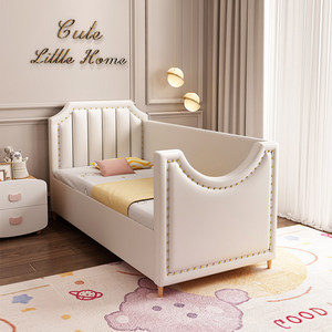 Letto singolo in legno massello JINS con bordo imbottito, grande, con sponda di protezione per bambini, <span class=keywords><strong>lettino</strong></span> per neonati e bambini piccoli, combinabile - Product Image 3