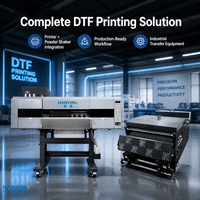 Nouvelle imprimante DTF industrielle HANYING 80 cm, 4 têtes I3200, secoueur de poudre automatique, machine d'impression directe sur film 24 pouces, encre pour t-shirts