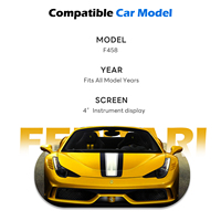 Kit de rétrofit sans fil CarPlay Android Auto compatible OEM pour Ferrari F458 avec écran d'instrumentation de 4 pouces