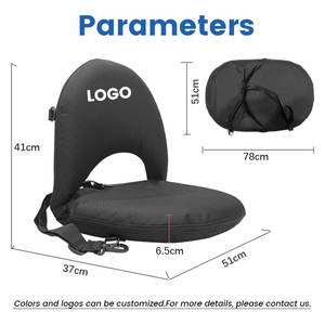 調節可能な屋外用楕円形ムーンプレイスタジアムシートチェア、背もたれ付きポータブル折りたたみ式、屋外家具用 - Product Image 6