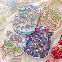 JHM Magic Themed Fun DIY Stickers Scène Créez Votre Propre Mini Chambre Autocollants pour Scrapbooking Décoration