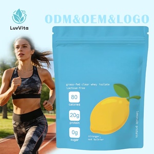 ODM OEM LuvVita Proteína de Suero de Leche Aislada Transparente Sabor Limonada 20g Proteína <span class=keywords><strong>0</strong></span> Azúcar Sin Lactosa de Animales Alimentados con Pasto Apoya el Desarrollo Muscular - Product Image 1
