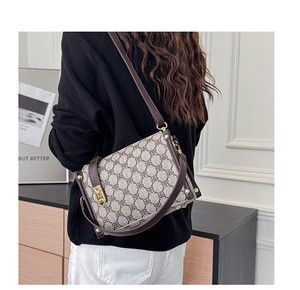 Sac à main en PU floral vintage haut de gamme pour femme, nouvelle collection 2026, avec doublure en polyester, deux sangles, couleurs contrastées, sac à bandoulière/porté croisé - Product Image 6