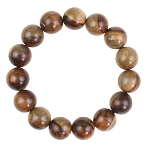 Natural Black Rosewood Yin Yang Wood <b>Bracelet</b> 15mm Unisex Chinese Style Jewelry - Product Image 5