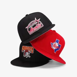 Atlanta braves özel beyzbol takımı logosu snapback gorras spor kapaklar tasarımcı donatılmış kapaklar şapkalar erkekler özel donatılmış kapaklar