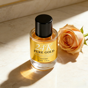 <span class=keywords><strong>Perfume</strong></span> Hanna's <span class=keywords><strong>Secret</strong></span> 24K Pure <span class=keywords><strong>Golden</strong></span> 50ML, Expositor, Aroma Cálido Oriental y Vainilla, Fórmula Hipoalergénica, <span class=keywords><strong>Perfume</strong></span> en Spray para Mujer - Product Image 1