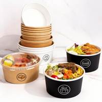 Mangkuk Kertas Sekali Pakai untuk Sup, Mie, Nasi, Makanan Penutup, dan Makanan Bawa Pulang