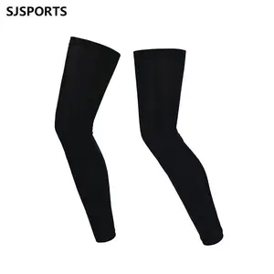 Cycling Leg Warmer Pro Team Black UV Protection Breathable Bicycle Running Racing MTB Bike Leg Sleeve