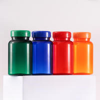 100ml-200ml bouteilles de capsules de pilules en plastique PE avec capuchon rabattable sérigraphie pour comprimés vitamines utilisation en médecine industrielle