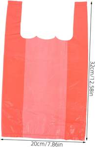 Bolsas de Basura de Plástico Grueso, Bolsas de Basura Rojas Tipo Chaleco, Versátiles para el Hogar, la Oficina, el Baño y Uso en Exteriores - Product Image 3