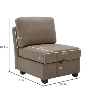 Modernes Schnitts ofa für Wohnzimmer möbel Ecksofa Wende-<span class=keywords><strong>Sofa</strong></span> mit Aufbewahrung kissen Kunststoff beine - Product Image 5