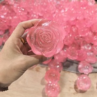 Nouveau jouet anti-stress souple en forme de rose, en TPR, à remontée lente, style boulette vapeur, boîte de présentation, cadeau Saint-Valentin