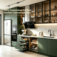 HNSJ Meubles de cuisine sur mesure pour toute la maison, rangements modulaires, écologiques, durables, imperméables, modernes, solution complète pour villas et appartements