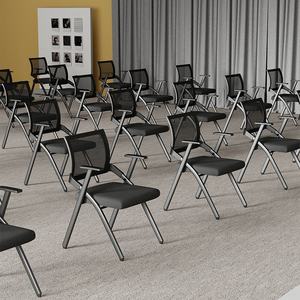 Conference Room Mesh Training Chair Adjustable Folding Armrest Meeting Study <strong>Writing</strong> Pad <strong>Tablet</strong> Office Chair - Product Image 2