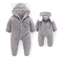 Vente en gros - Nouveauté : Combinaison et barboteuse unisexe pour bébé, 100 % polyester, fermeture à boutons-pression, vêtements chauds en polaire pour nourrissons