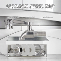 Robinet de baril à vin monotrou au design moderne en acier inoxydable 304, finition brossée, poignée unique, garantie 2 ans