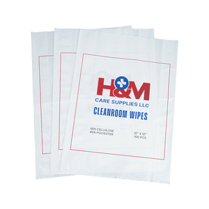 H&M Cleanroom Wipes 12 X 12 300 Pcs Cellulose Polyester For Lab Use - Product Image 1