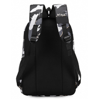 Mochila Escolar de Gran Capacidad con Diseño Geométrico, Impermeable, de Nailon y Poliéster, con Cierre y Armazón Exterior, para Estudiantes de Secundaria
