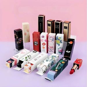 Factory Price Wholesale <b>Custom</b> Label Black Lip Gloss Packaging Box Cosmetic Boxes <b>Lipstick</b> with logo - Product Image 1