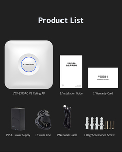 <span class=keywords><strong>Point</strong></span> <span class=keywords><strong>d</strong></span>'<span class=keywords><strong>accès</strong></span> de plafond haute vitesse 11AC 2.4 & 5.8GHz double bande 1300Mbps (CF-E375AC V2) pour la maison avec fonction pare-feu - Product Image 5