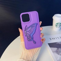 BAILI usine en gros pas cher coussin d'air bouffée couleur gommage TPU Quicksand ours papillon étui de téléphone portable pour Iphone 11 Pro 12 Max
