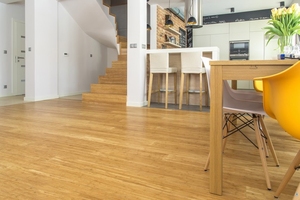Plancher en <span class=keywords><strong>bambou</strong></span> massif imperméable YUYOU, couleur naturelle, planches moyennes, installation par collage/clouage/agrafage, design moderne, utilisation en intérieur - Product Image 6