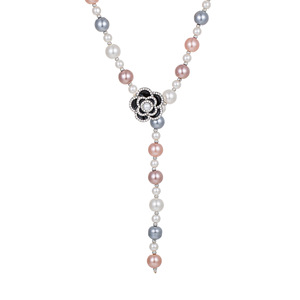 Camellia Pearl Necklace For Women Long Style Flower Pendant AAA Grade Elegant Sweater Chain Autumn Winter Wear - Product Image 4