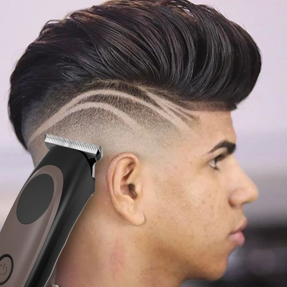 Profesyonel özel t-bıçak düzeltici Salon saç kesme berber düzeltici elektrikli Usb için IPX7 OEM paslanmaz çelik erkek kesme