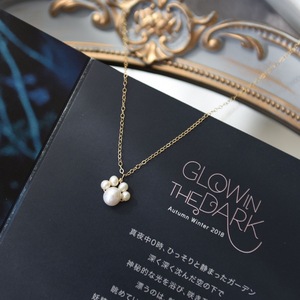 Internet Famous <b>Cat</b> Paw Natural Pearl 14K Gold Collarbone Necklace Versatile Simple Personality <b>Gift</b> - Product Image 4