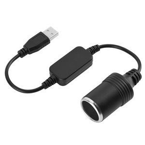 ขั้วต่อ USB เป็นช่องจุดบุหรี่แบบตัวเมีย 12V สำหรับกล้องติดรถยนต์ อะแดปเตอร์จ่ายไฟ สีดำ 36 ซม. แบบยูนิเวอร์แซล - Product Image 2