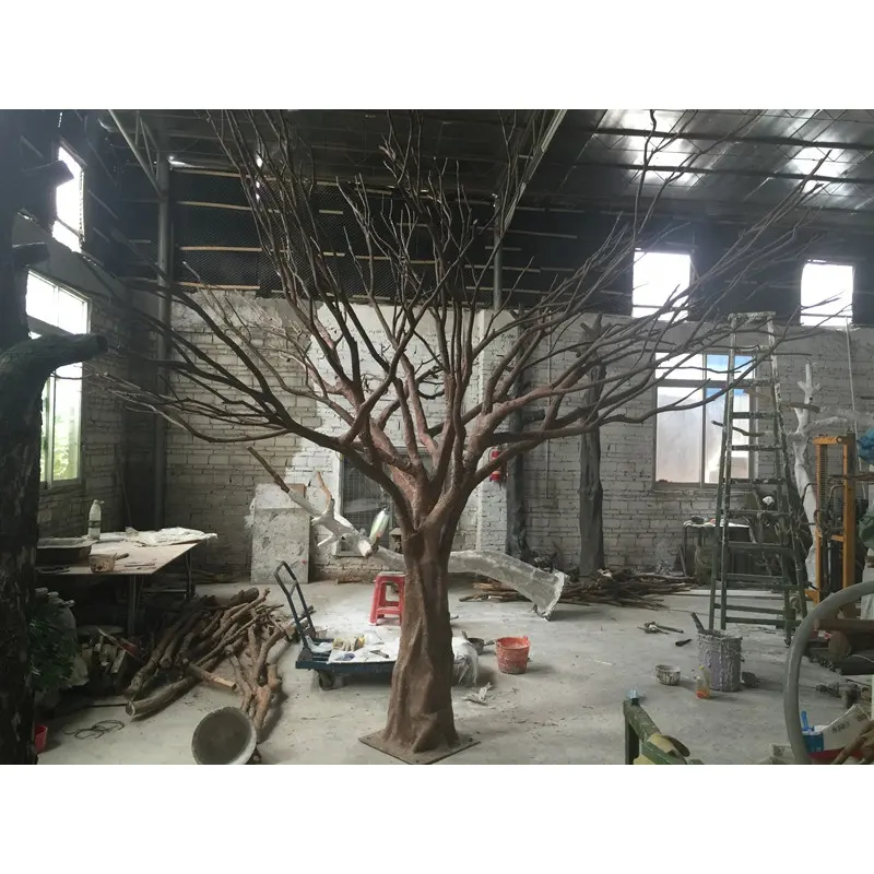 Commercio all'ingrosso secco albero rivestito alberi secchi decorazione esterna dell'interno di inverno falso artificiale bianco secco pianta ramo di un albero di nozze