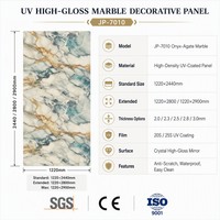 Panneau mural en marbre UV Onyx Agate B1 ignifuge, haute brillance, imperméable, résistant aux rayures pour l'intérieur des hôtels et salons